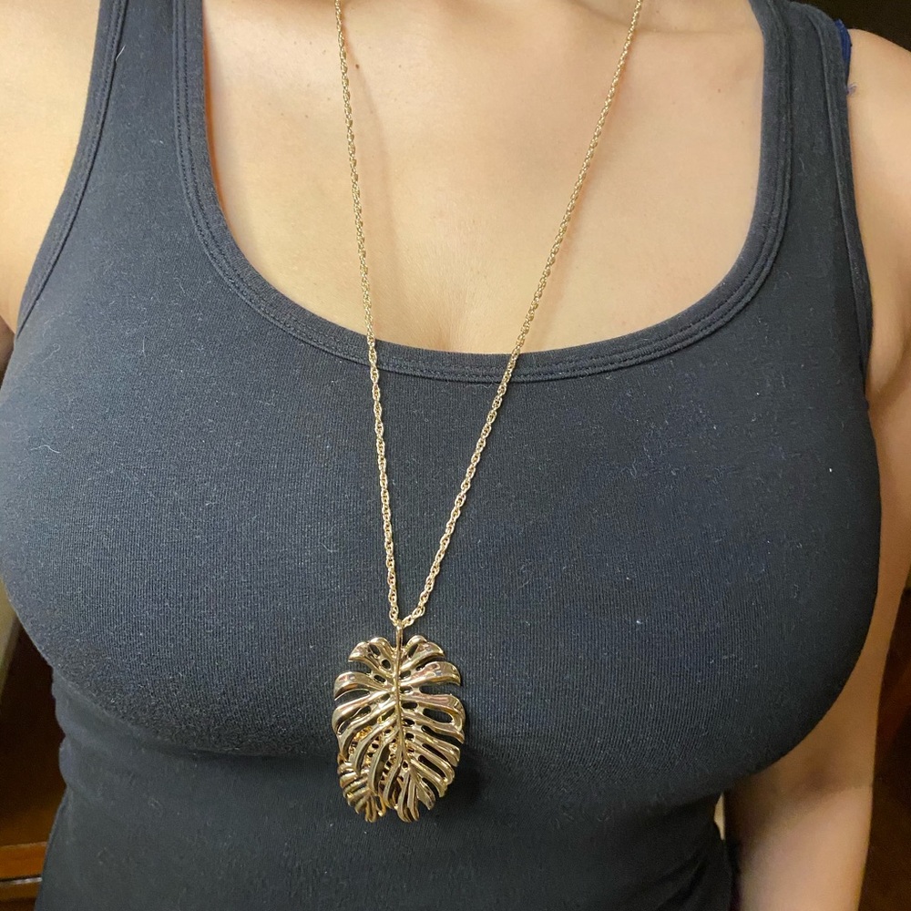 Chloe + Isabel Gold Leaf Statement Necklace